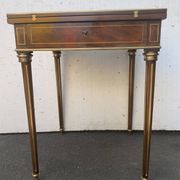 Table for games "Handkerchief" Napoleon III mahogany and brass fillet XIX century