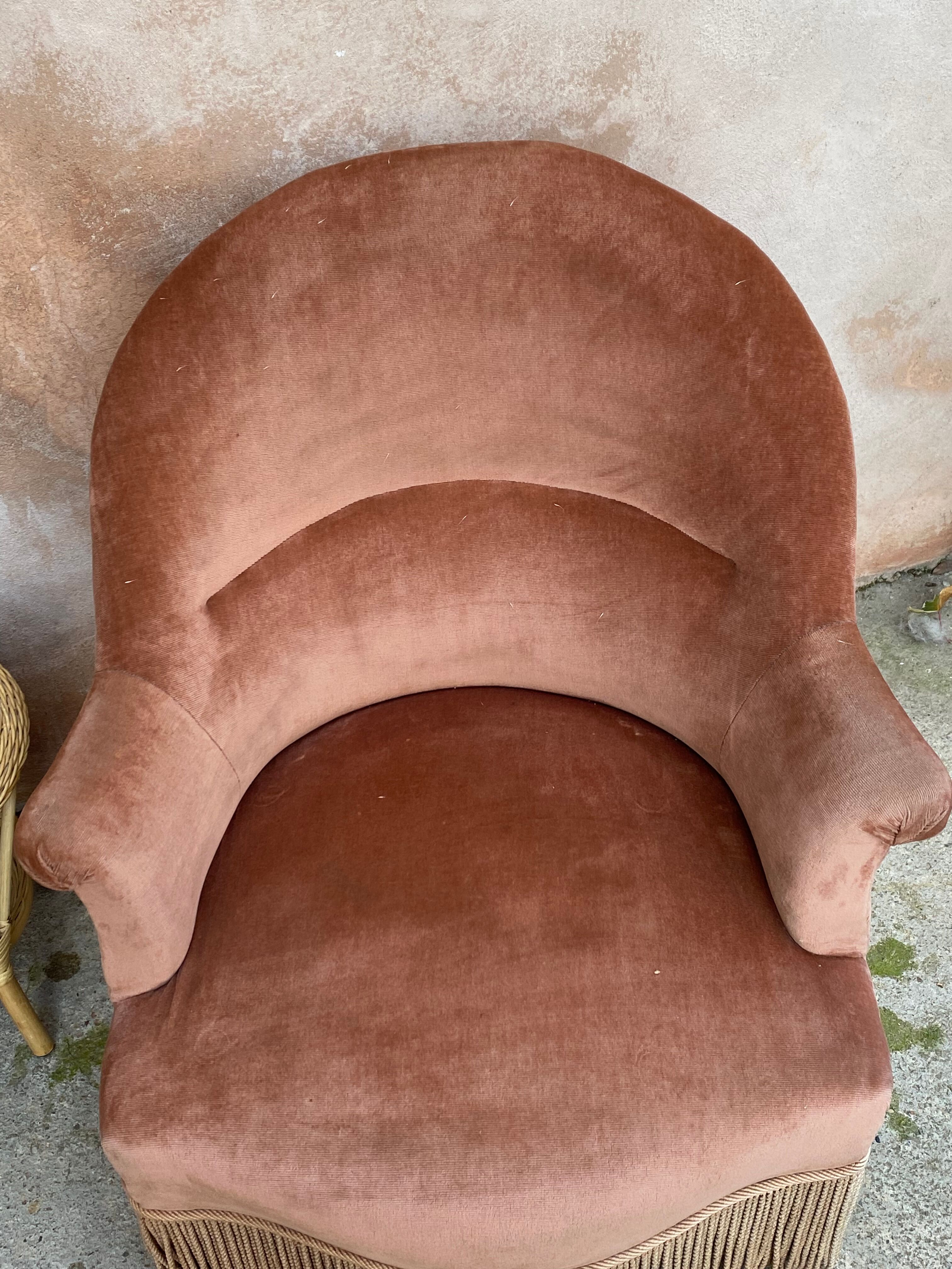 Paire de fauteuils crapaud