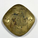Max Le Verrier: bronze playing card tray from the 20th century