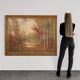 Italian painting landscape signed and dated