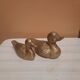 Set of two brass ducks