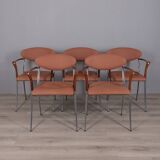 Set of 5 vintage 1980s Coro chairs with armrests, designed by Origlia