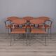 Set of 5 vintage 1980s Coro chairs with armrests, designed by Origlia