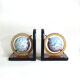 Pair of vintage bookends globes