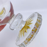 Engraved bohemian crystal vase