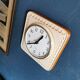 Vintage ceramic clock square silent wall clock "Quarz caramel"