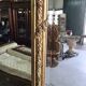 Large Louis XV gilded shell mirror from the 19th century