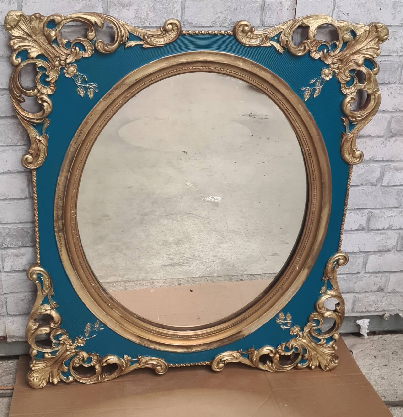 Louis XV style gilded carved wooden mirror h74x64