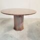 Table centrale ronde vintage en granit, années 1970