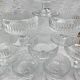 Lot de 10 coupes à dessert vintage en verre côtelé