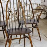 Ercol Quaker chairs and armchairs,