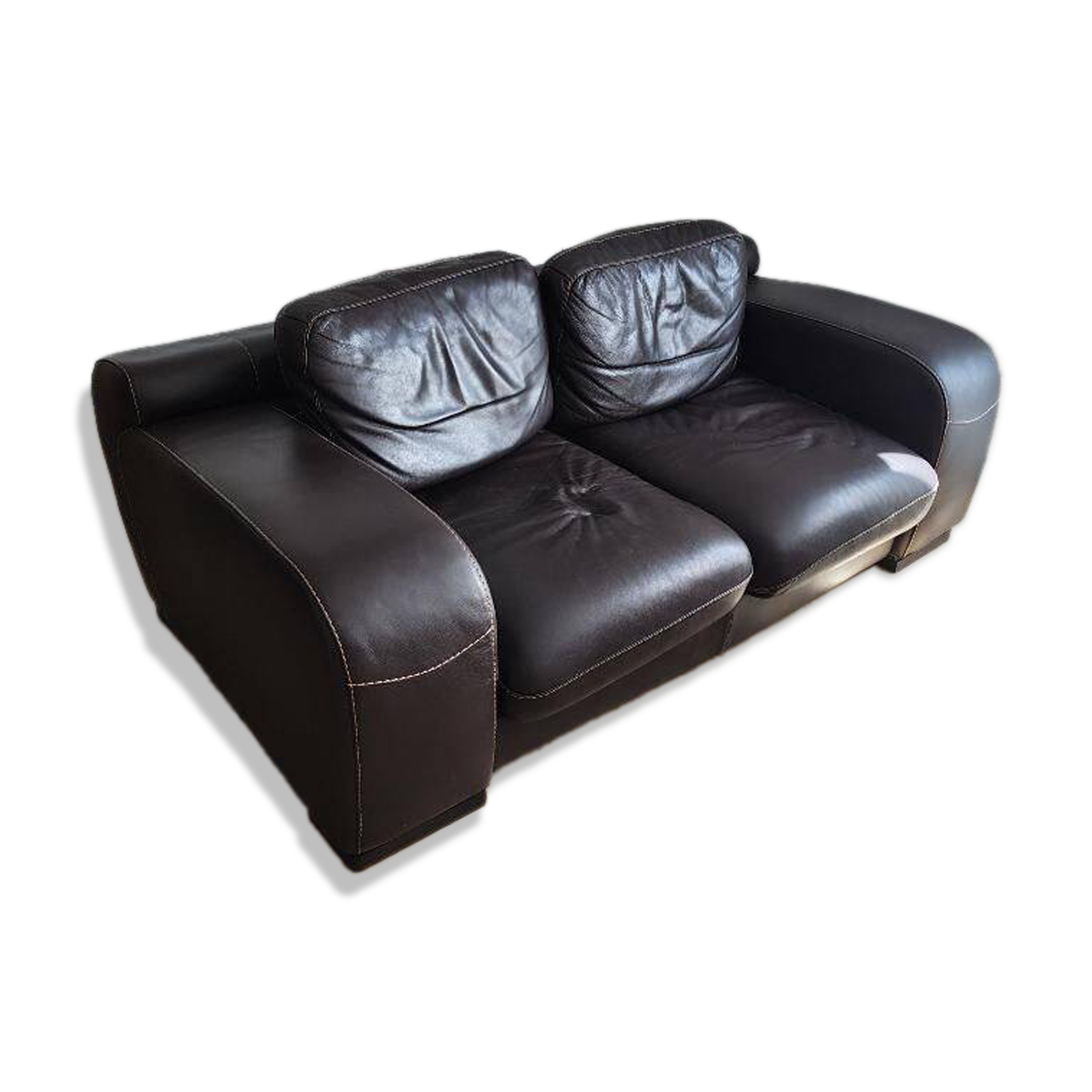 Authentica 2-seater sofa in genuine leather