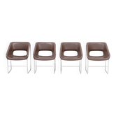 Suite de 4 fauteuils “Lotus”  Paul Boulva pour Artopex, Canada, 1970