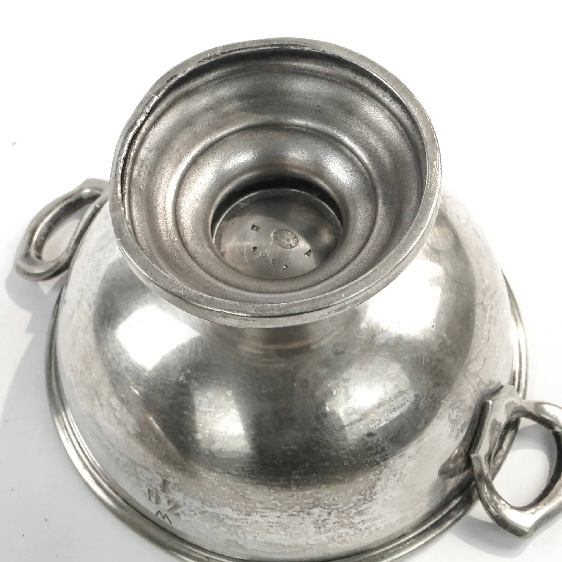 Soup tureen, Art Deco, silver-plated brass, Norblin, Poland, 1930s