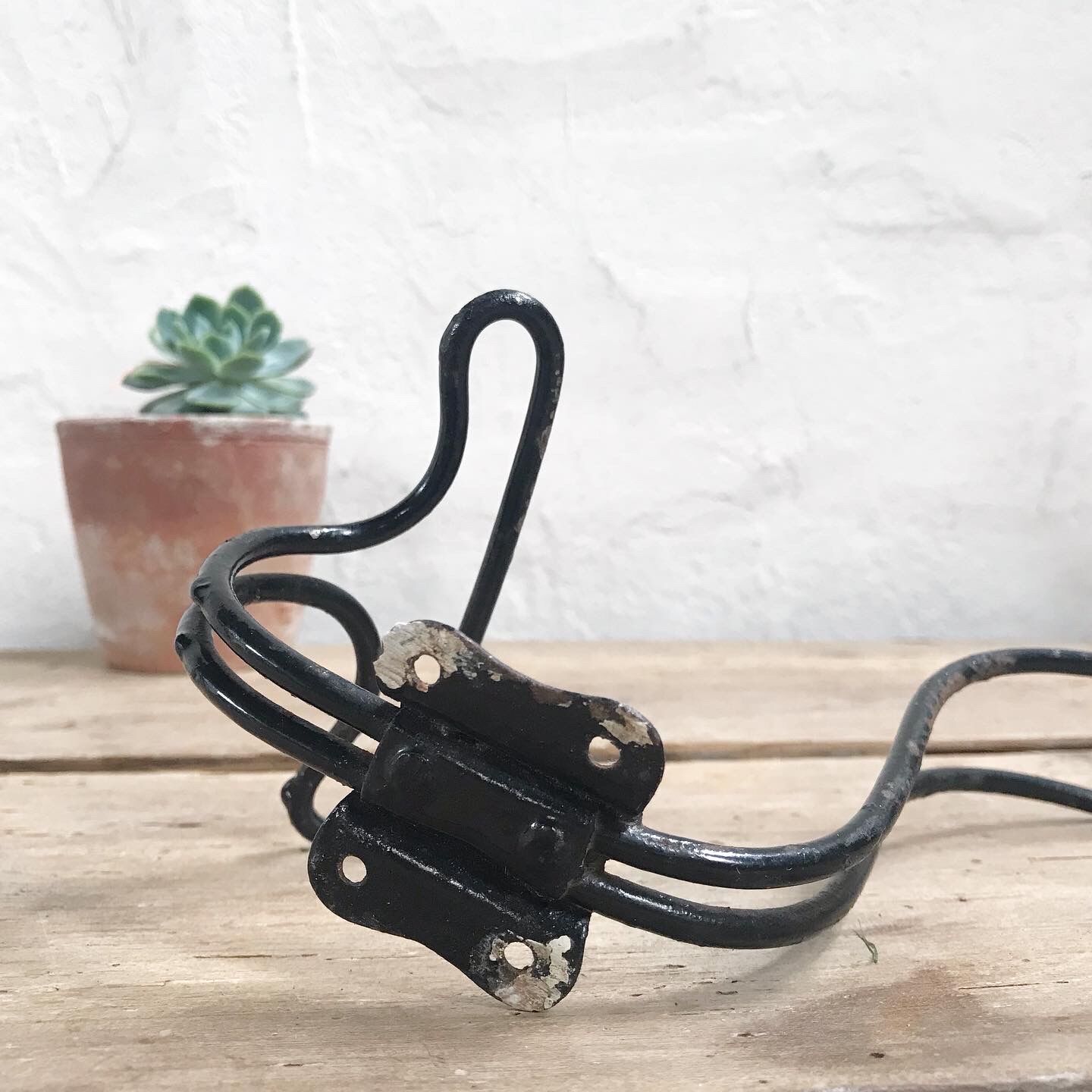 Pair of vintage metal hooks