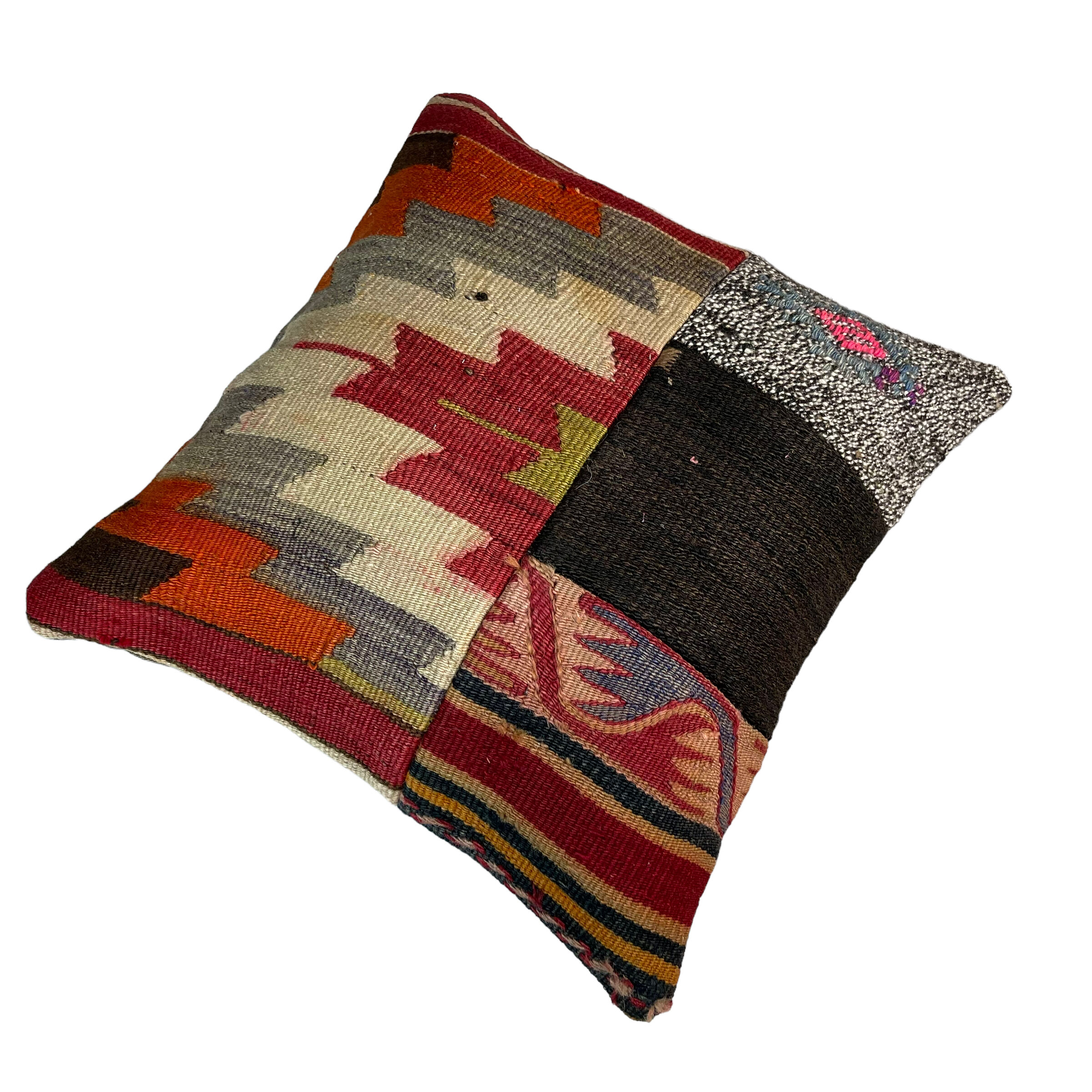 Vintage turkish kilim cushion cover 40 x 40 cm
