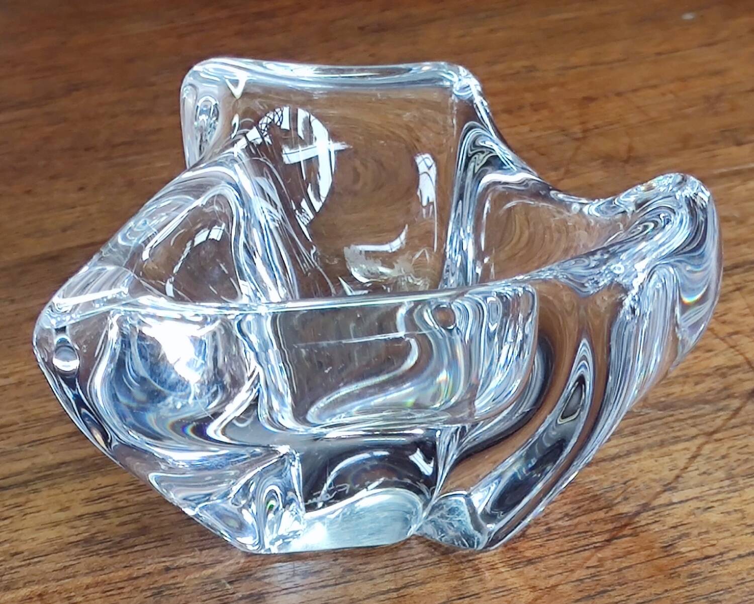 Old Daum France crystal ashtray/pocket tray