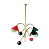 Italian Moon Chandelier with 3 Arms Articulable Multicolor