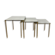 Pull-out tables in marble and gilded brass 60s