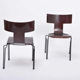 Pair of vintage Anziano dining chairs by John Hutton for Donghia