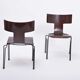 Pair of vintage Anziano dining chairs by John Hutton for Donghia