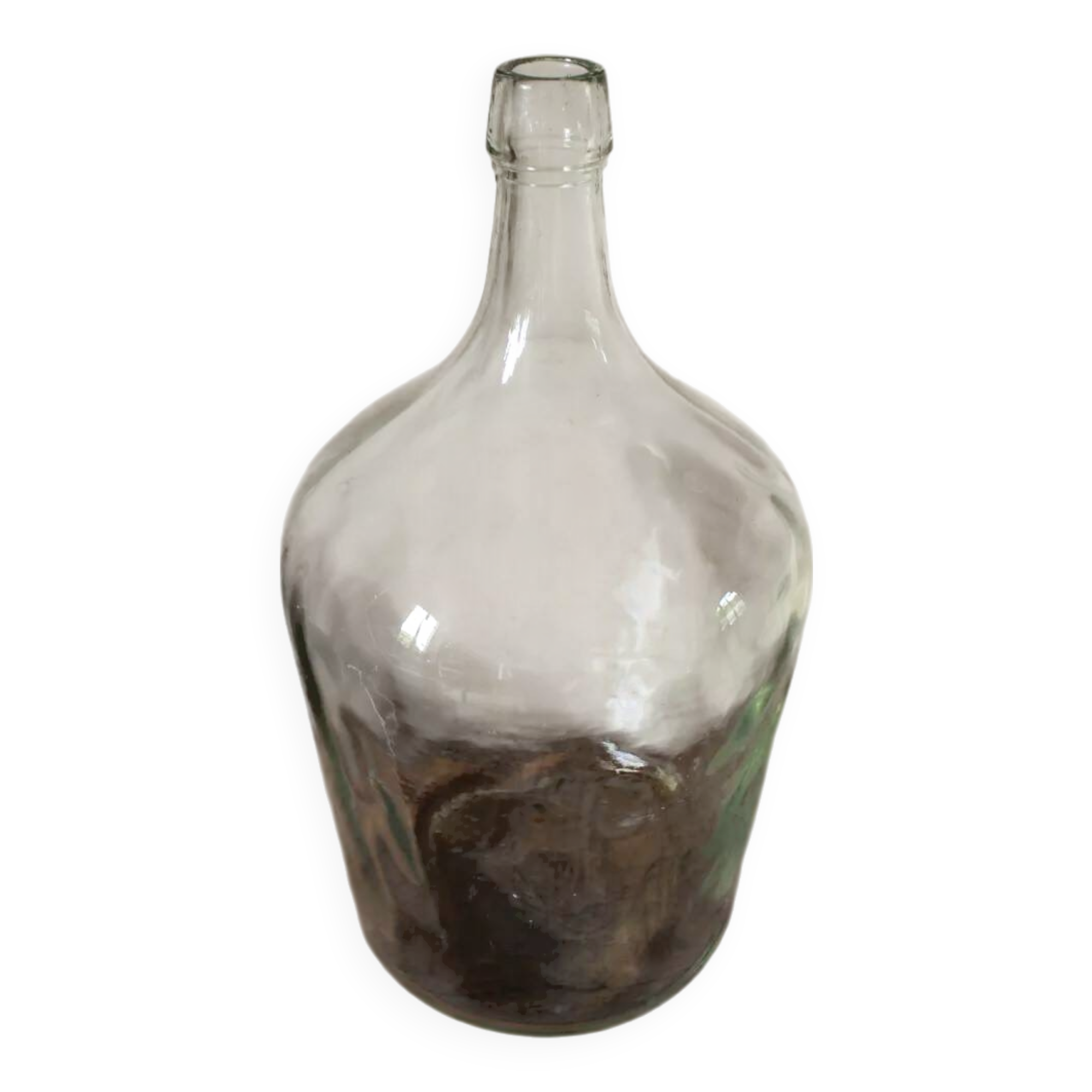 Clear glass demijohn carboy