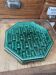 Green woven trivet with gilding DIGOIN