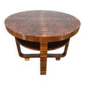 Table basse en placage de noyer Art Déco, Tchécoslovaquie, années 1930