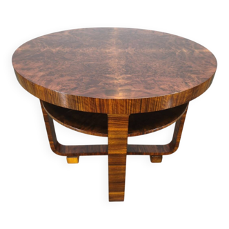 Art Deco Walnut Veneer Coffee Table, Czechoslovakia, 1930s