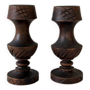 bougeoirs en bois