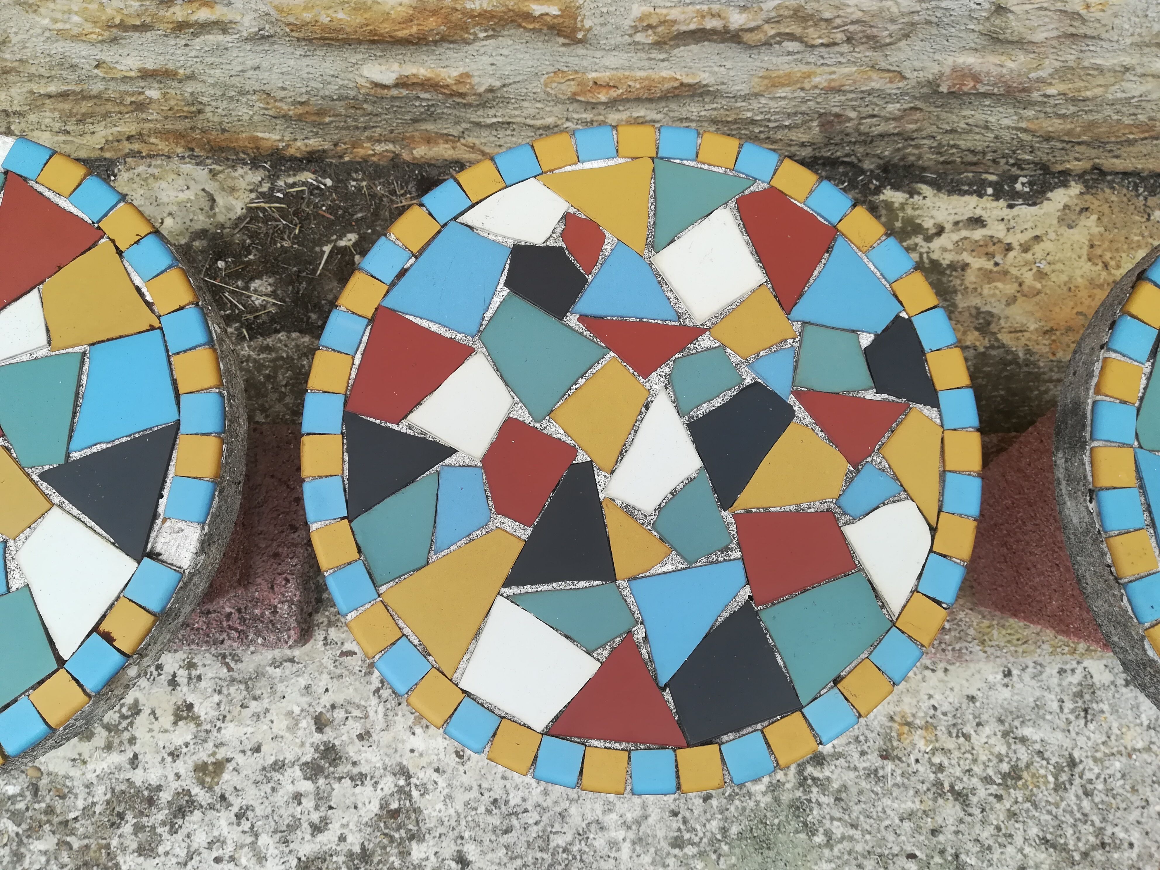 Mosaic stools
