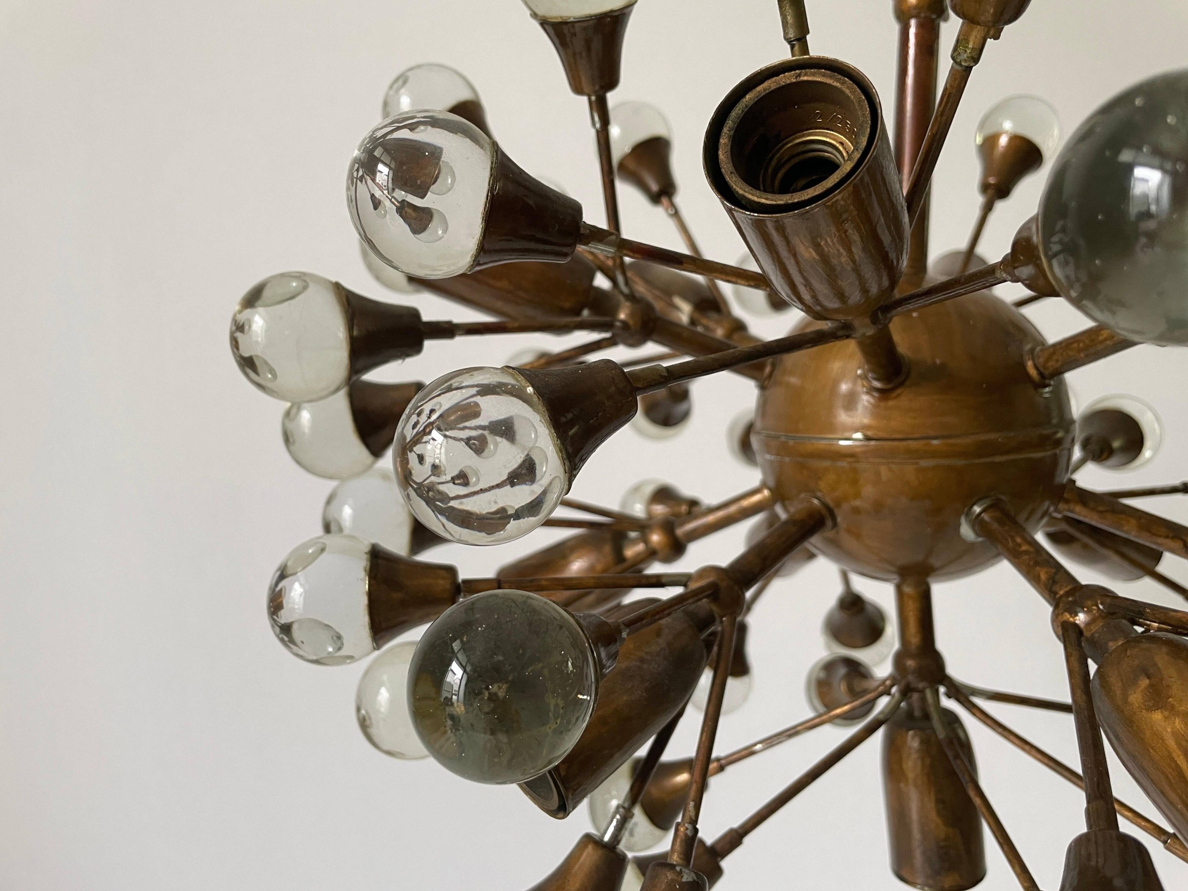 Atomic chandelier by Vereinigte Werkstätten München, 1950s, Germany