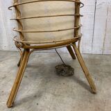 Vintage rattan floor lamp