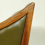 Pair of Leather Lounge Chairs by Ole Wanscher, 1950s