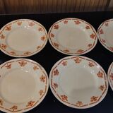 6 old FB dessert plates for Fénal Badonviller