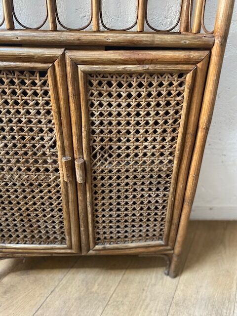 Rattan bamboo stand shelf