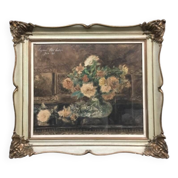 Tableau « Nature morte aux roses ». Aquarelle.