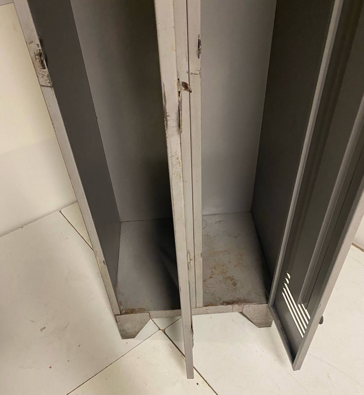 Industrial metal locker room
