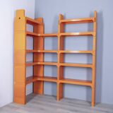 Vintage 1970s plastic corner bookcase designed by Olaf Von Bohr for Kartell