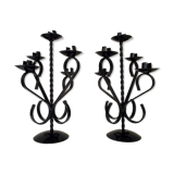 Set of 2 wrought iron chandeliers