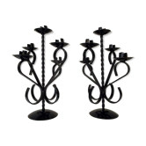 Set of 2 wrought iron chandeliers