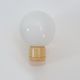 Vintage wall lamp in beige pvc with pink dot and globe in white opaline. Year 70