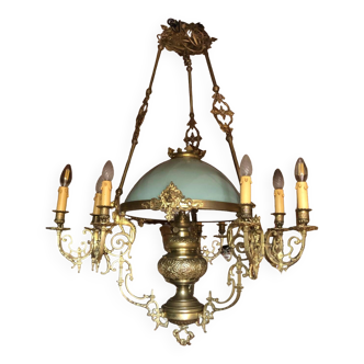 Antique bronze chandelier