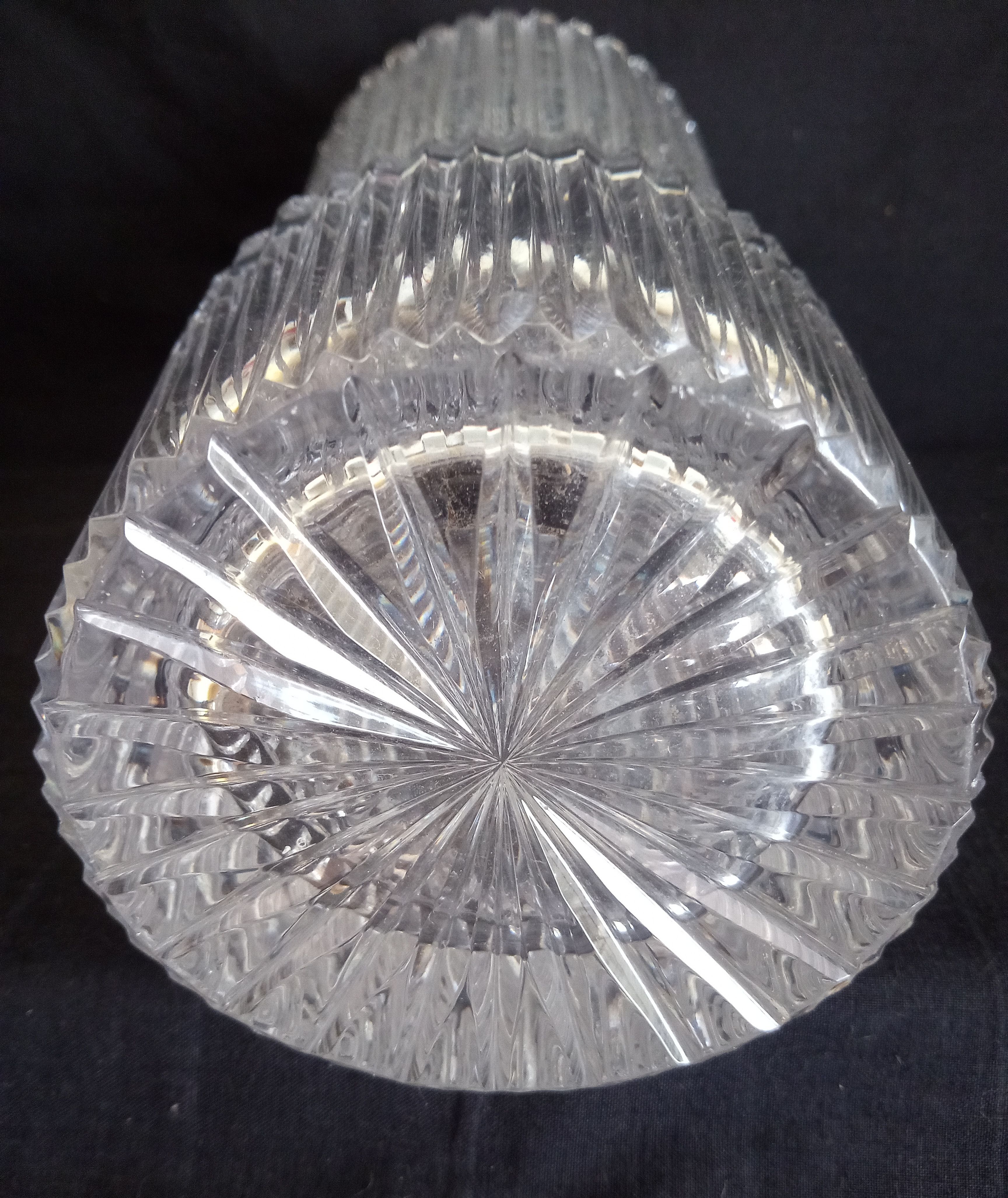 Art Deco vase in cut crystal, h - 32 cm.