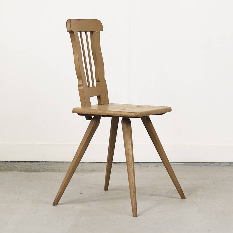 Chaise d'appoint d'art populaire primitif