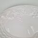 Vintage Large White Majolica Serving Bowl with Relief Fruits by A. Santos, Portugal, 1970s