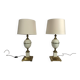 Paire de lampes de table en émail vintage - années 1970 Hollywood Regency rétro