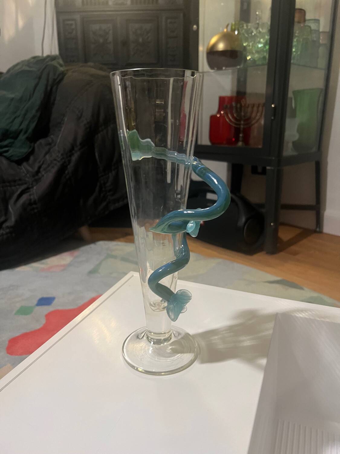 Blown glass vase. 1990