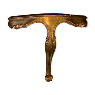 Antique console in wood and stucco
