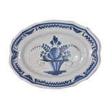 Flat oblong in faience said black ass auxerre